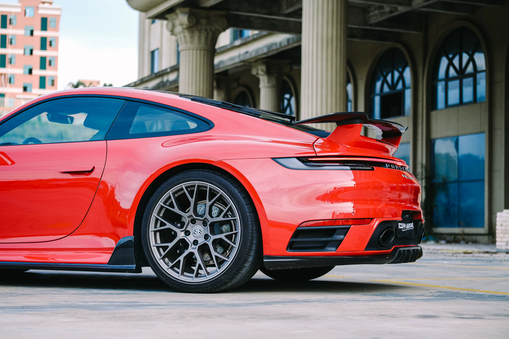 Porsche 911 992.1 Techart-Style Carbon Fiber Aero Kit – Front Lip, Side Skirts, Rear Lip, Wing, Roof Spoiler