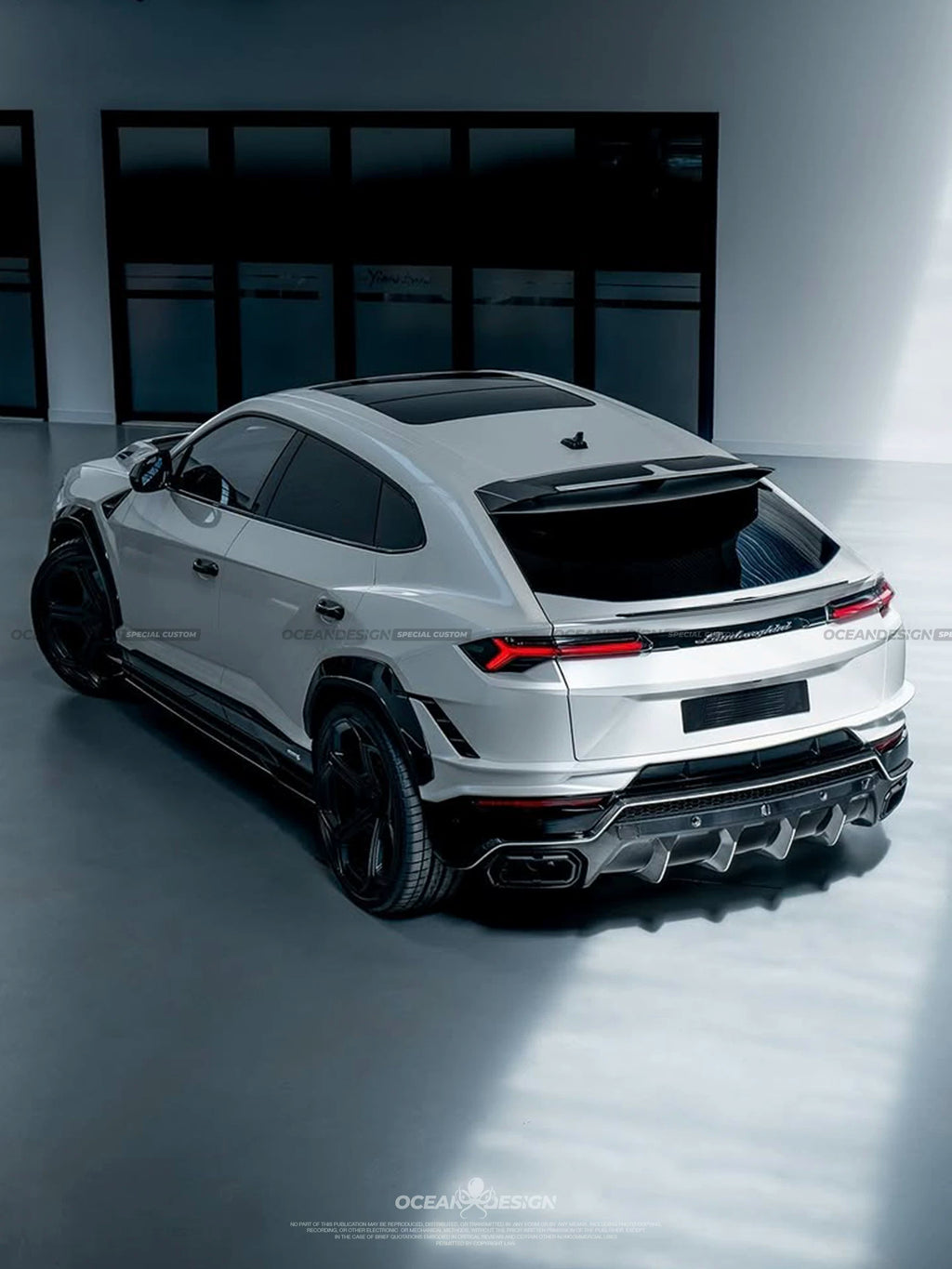 Lamborghini Urus S Ocean Design-Style Dry Carbon Fiber Aero Kit – Front Lip, Side Skirts, Wheel Arches, Hood & More