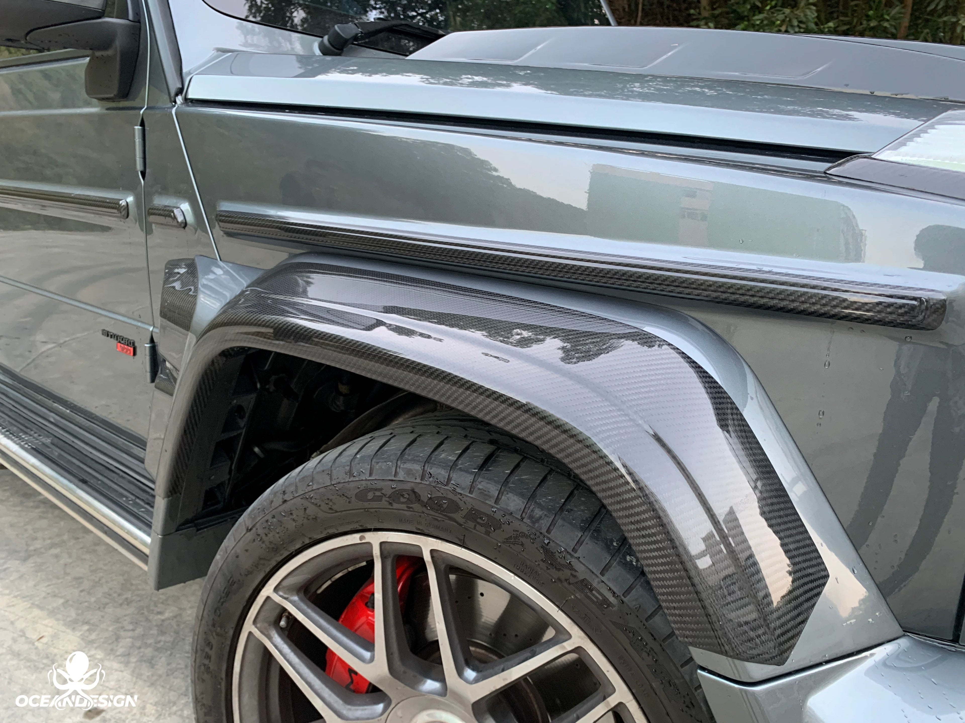 Mercedes-Benz G63 W464 G900 Rocket Style Dry Carbon Fiber Wide Aero Kit – Front Lip, Rear Lip, Rear Wing, Hood, Grille, Wheel Arches, Mirror Caps & Trim