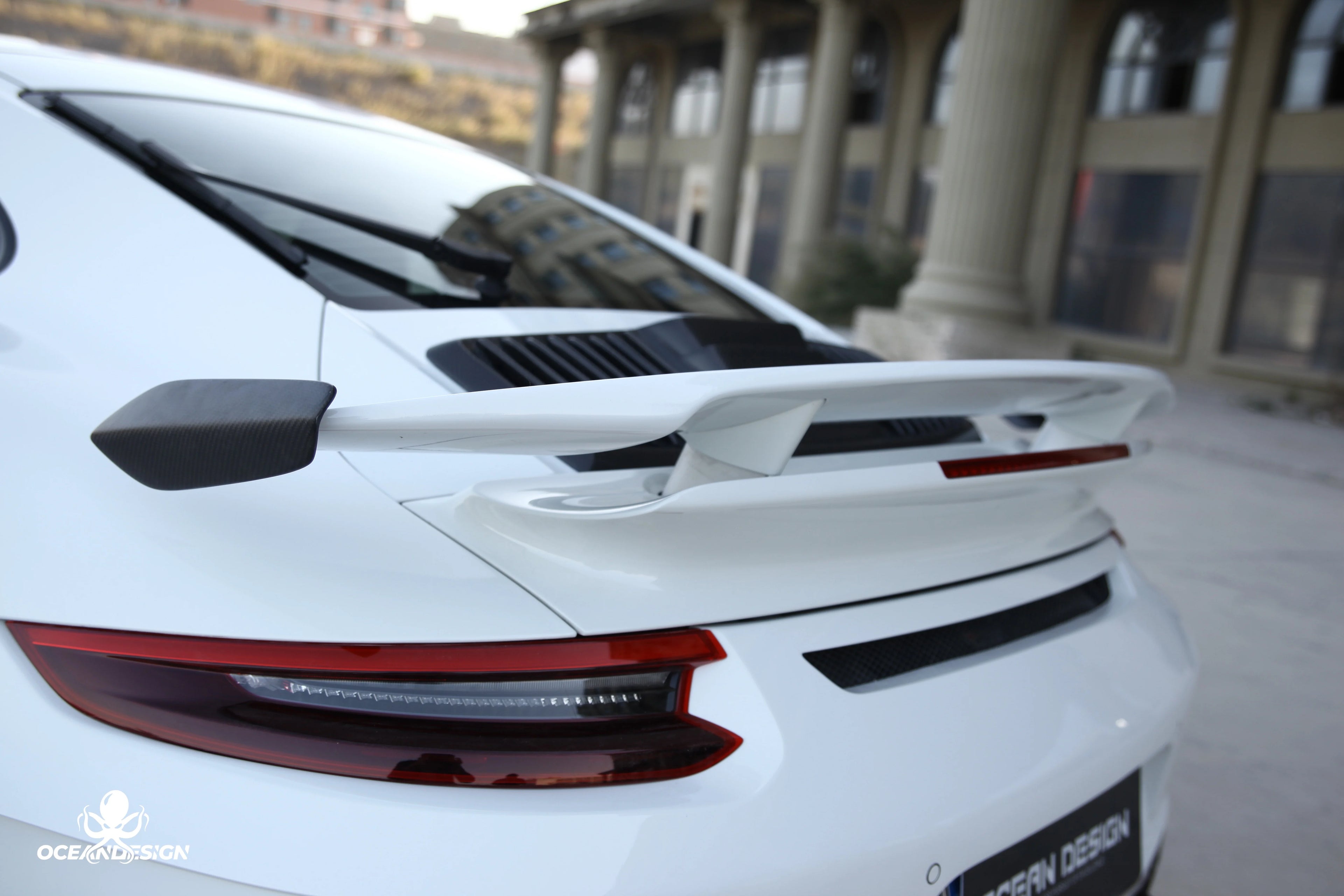 Porsche 911 991 Turbo S Topcar-Style Carbon Fiber Aero Kit – Front & Rear Bumpers, Lip, Wing, Hood