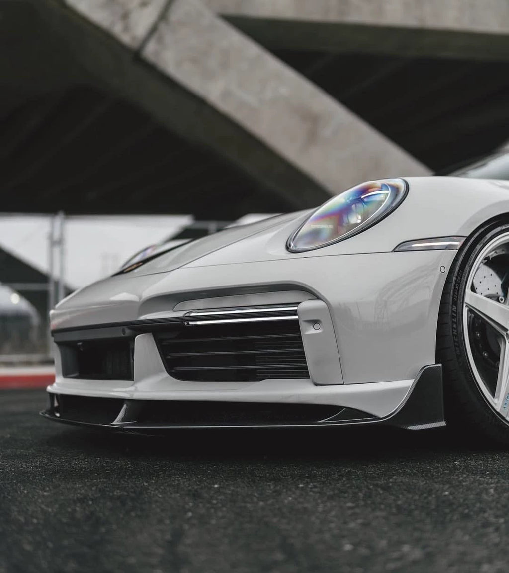 Porsche 911 992.1 Turbo S 9D-Style Dry Carbon Fiber Aero Kit – Front Lip, Hood, Side Skirts, Rear Lip, Wing