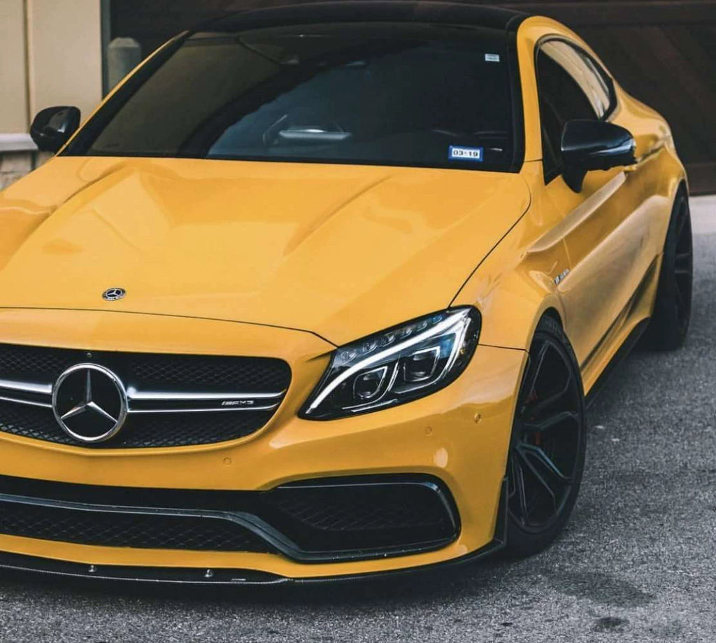 Mercedes-Benz C63 AMG Coupe W205 Edition One Style Carbon Fiber Aero Kit – Center Lip, Front Bumper Vents, Rear Lip, Rear Wing, Rear Diffuser