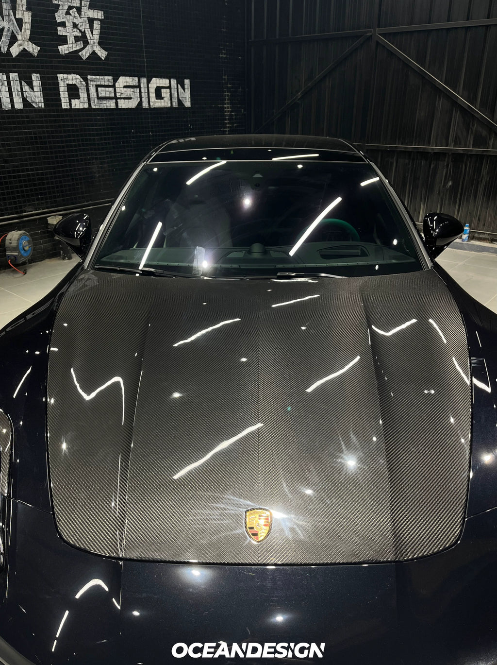 Porsche Panamera 2024+ Ocean Design-Style Dry Carbon Fiber Aero Kit – Front Lip, Side Skirts, Hood, Wing & More