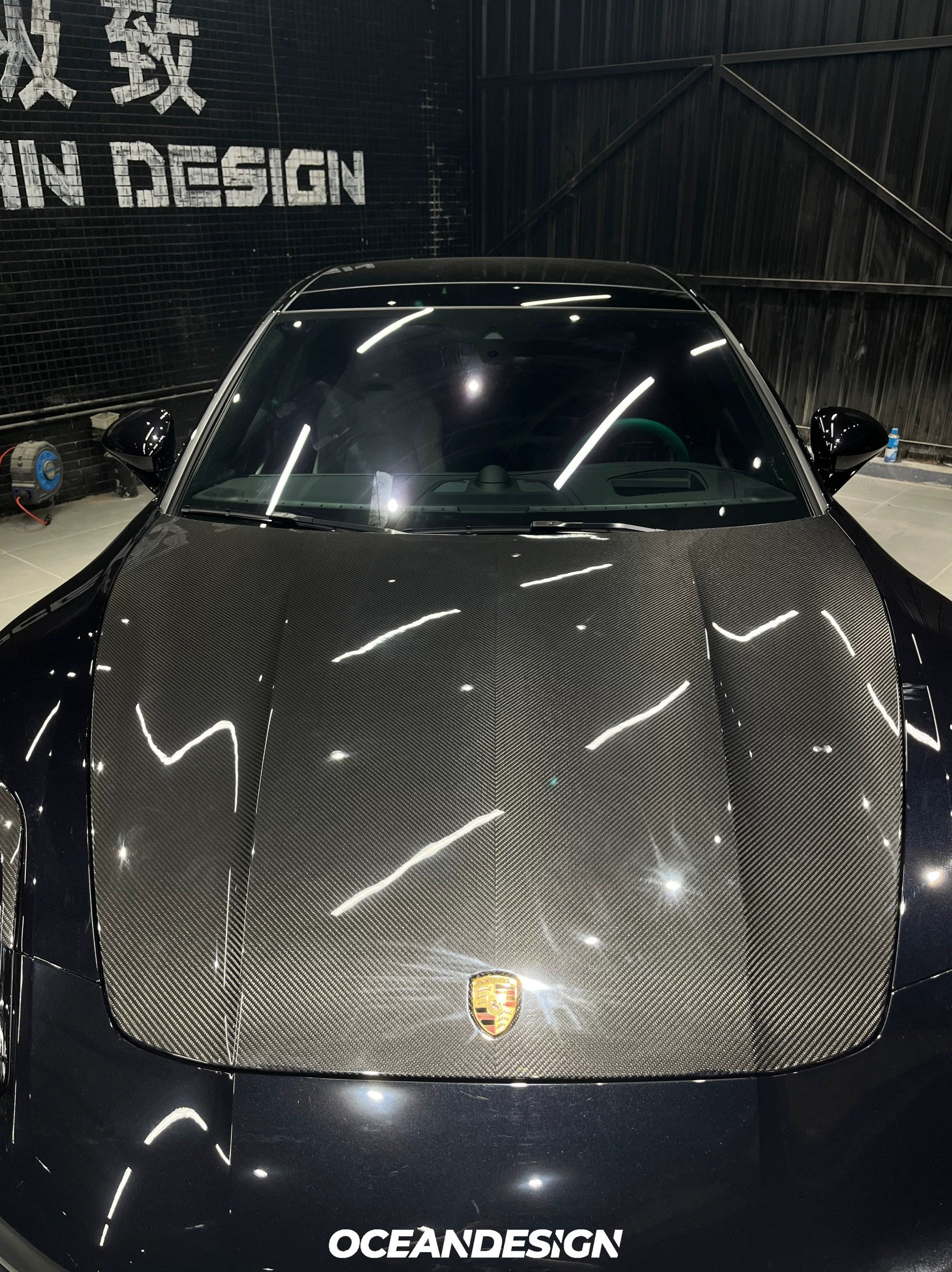 Porsche Panamera 2024+ Ocean Design-Style Dry Carbon Fiber Aero Kit – Front Lip, Side Skirts, Hood, Wing & More