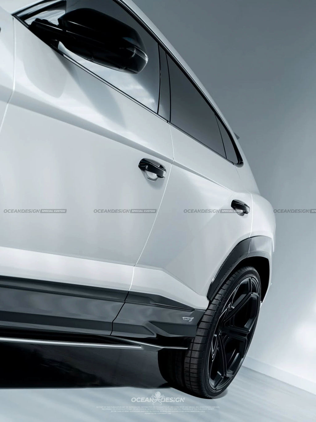Lamborghini Urus S Ocean Design-Style Dry Carbon Fiber Aero Kit – Front Lip, Side Skirts, Wheel Arches, Hood & More