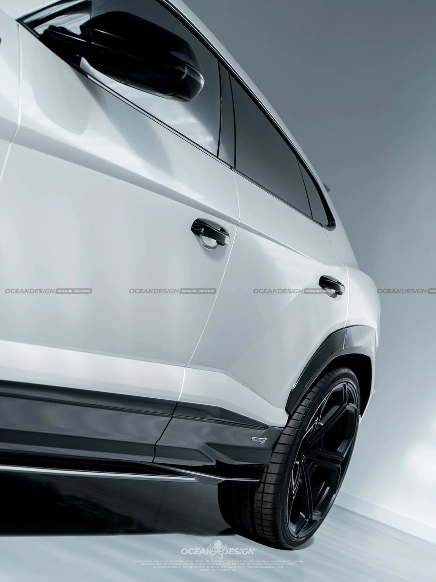Lamborghini Urus S Ocean Design-Style Dry Carbon Fiber Aero Kit – Front Lip, Side Skirts, Wheel Arches, Hood & More