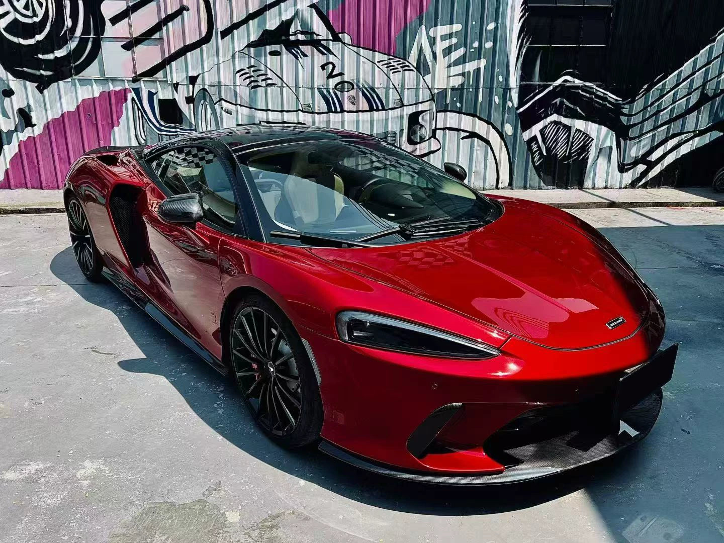 McLaren GT N-Style Dry Carbon Fiber Aero Kit – Front Lip, Side Skirts, Rear Lip, Wing, Fender Trim