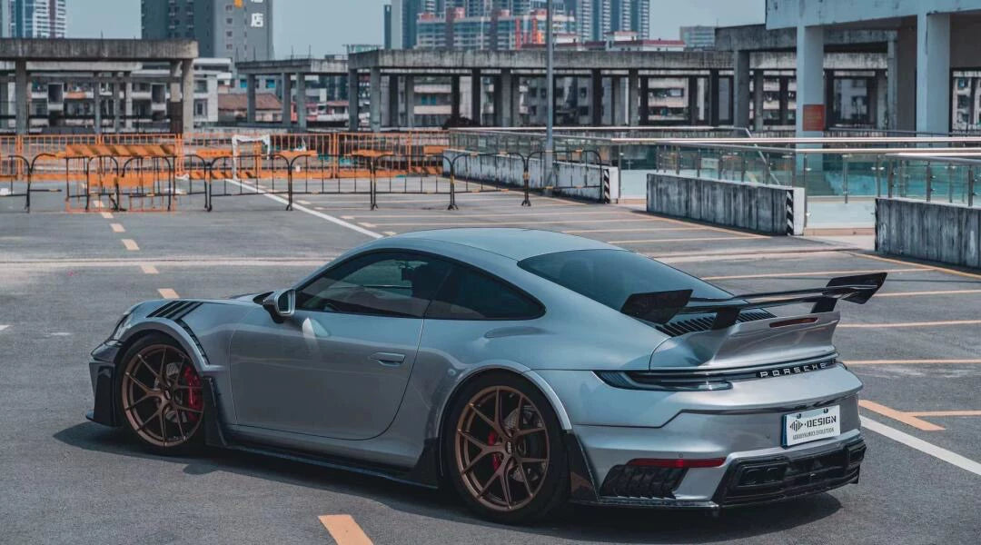 Porsche 911 992.1 Ghost-Style Dry Carbon Fiber Widebody Kit – Front & Rear Bumpers, Fenders, Wing, Hood