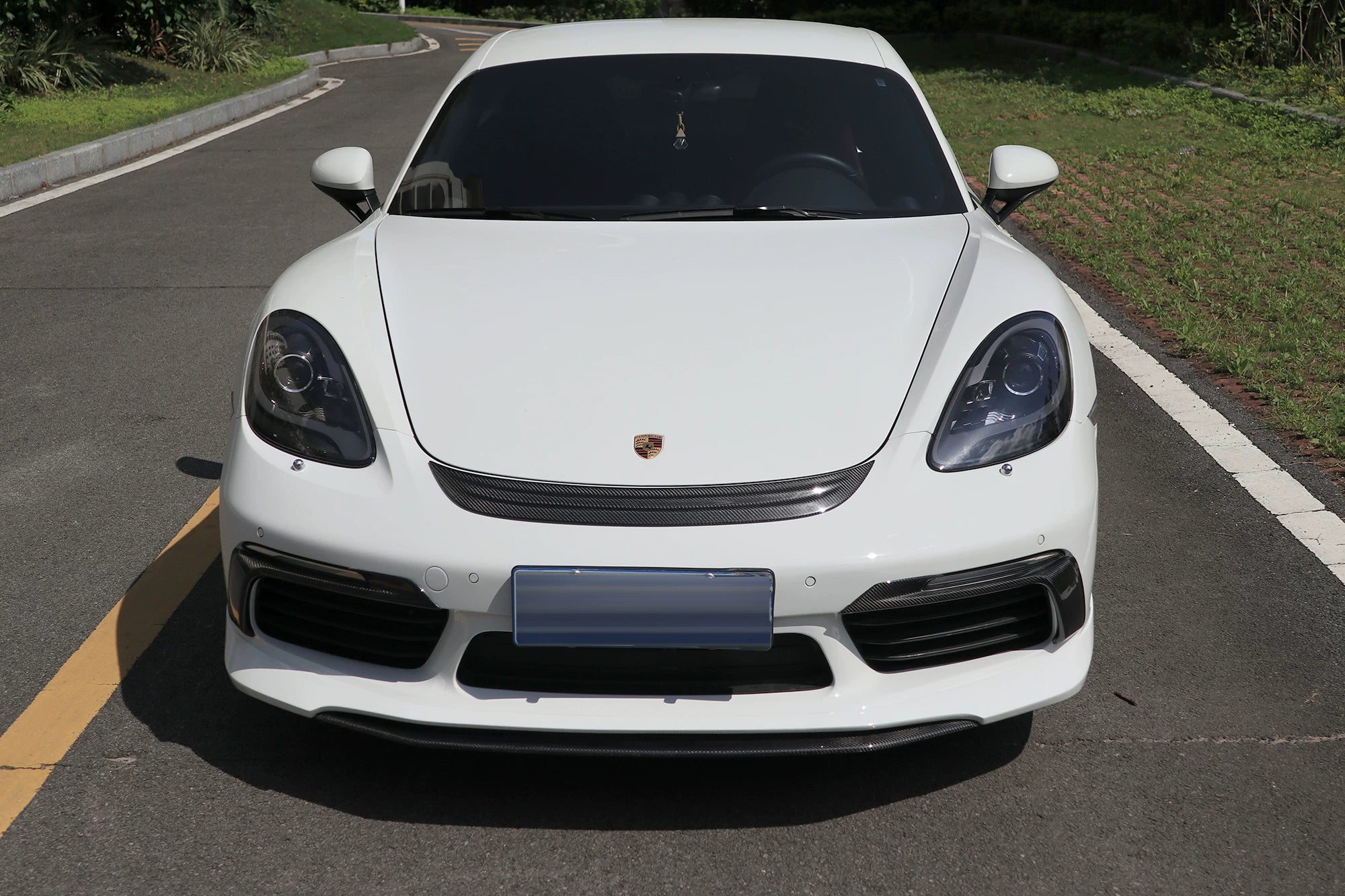 Porsche 718 Boxster Cayman Techart-Style Carbon Fiber Aero Kit – Front Lip, Side Skirts, Rear Lip, Wing