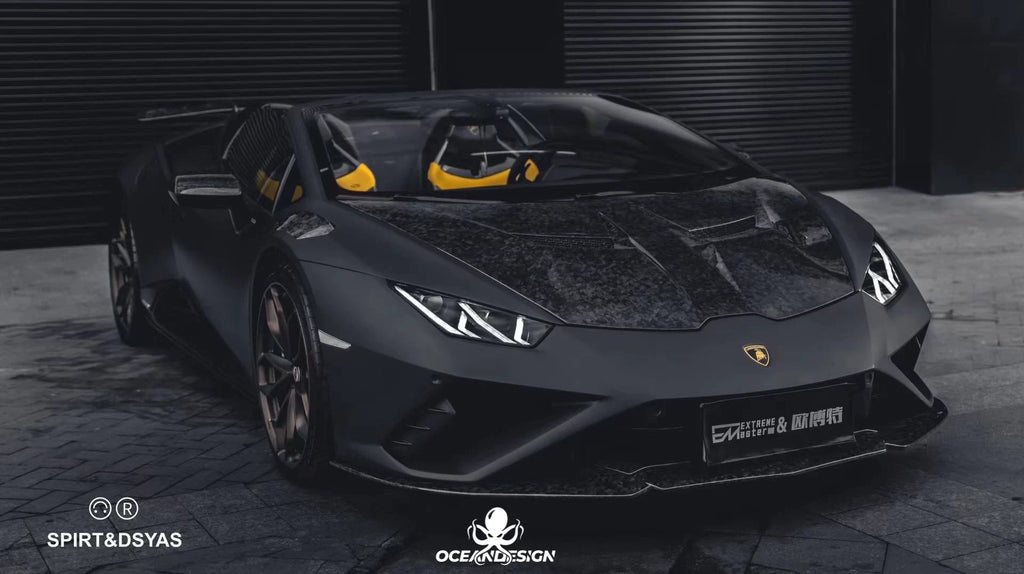 Lamborghini Huracan EVO RWD Novitec N-Style Dry Carbon Fiber Front Lip & Corner Pieces