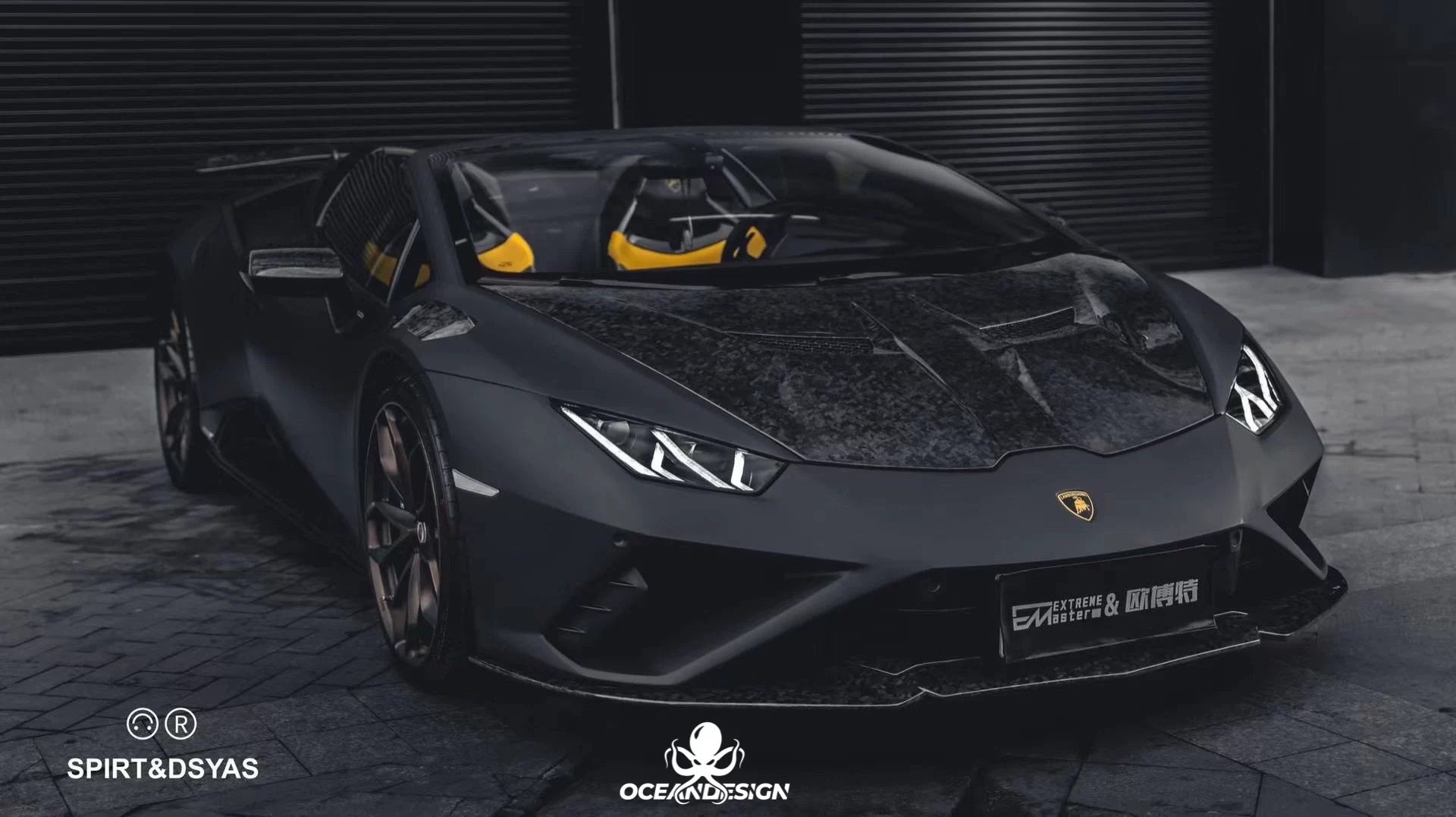 Lamborghini Huracan EVO RWD Novitec N-Style Dry Carbon Fiber Front Lip & Corner Pieces
