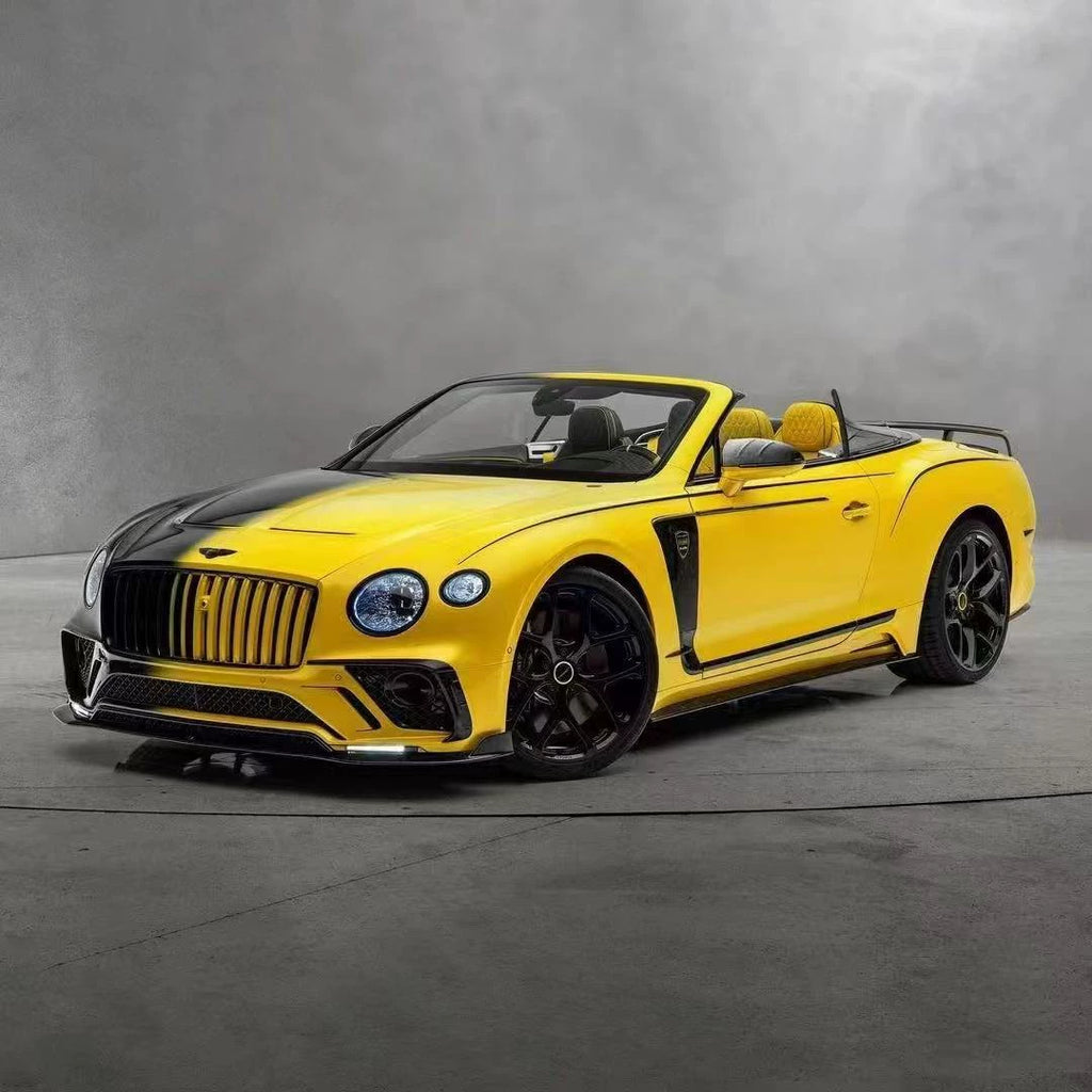 Bentley Continental GT MSY Style Dry Carbon Fiber Wide Body Kit – Front Lip, Fender Flares, Side Skirts, Rear Bumper, Hood, GT Wing, Mirror Covers & Trim