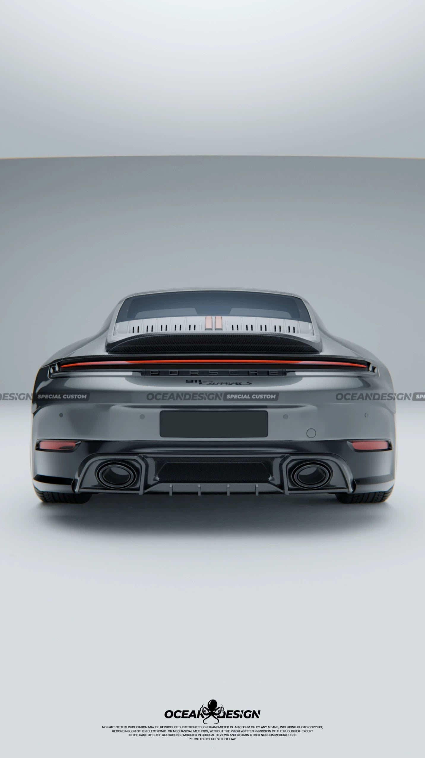 Porsche 911 992.2 Ocean Design-Style Dry Carbon Fiber Aero Kit – Front Lip, Side Skirts, Rear Lip, Wing