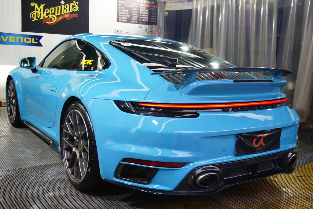 Porsche 911 992.1 Carrera to Turbo S-Style Carbon Fiber Aero Kit – Front Lip, Side Skirts, Rear Lip, Wing