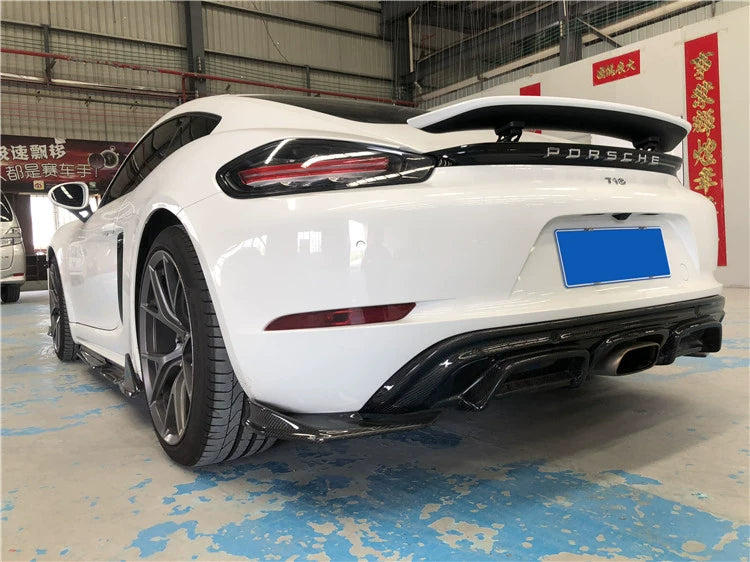 Porsche 718 Boxster Cayman A-Style Carbon Fiber Aero Kit – Front Lip, Side Skirts, Rear Lip, Corner Pieces