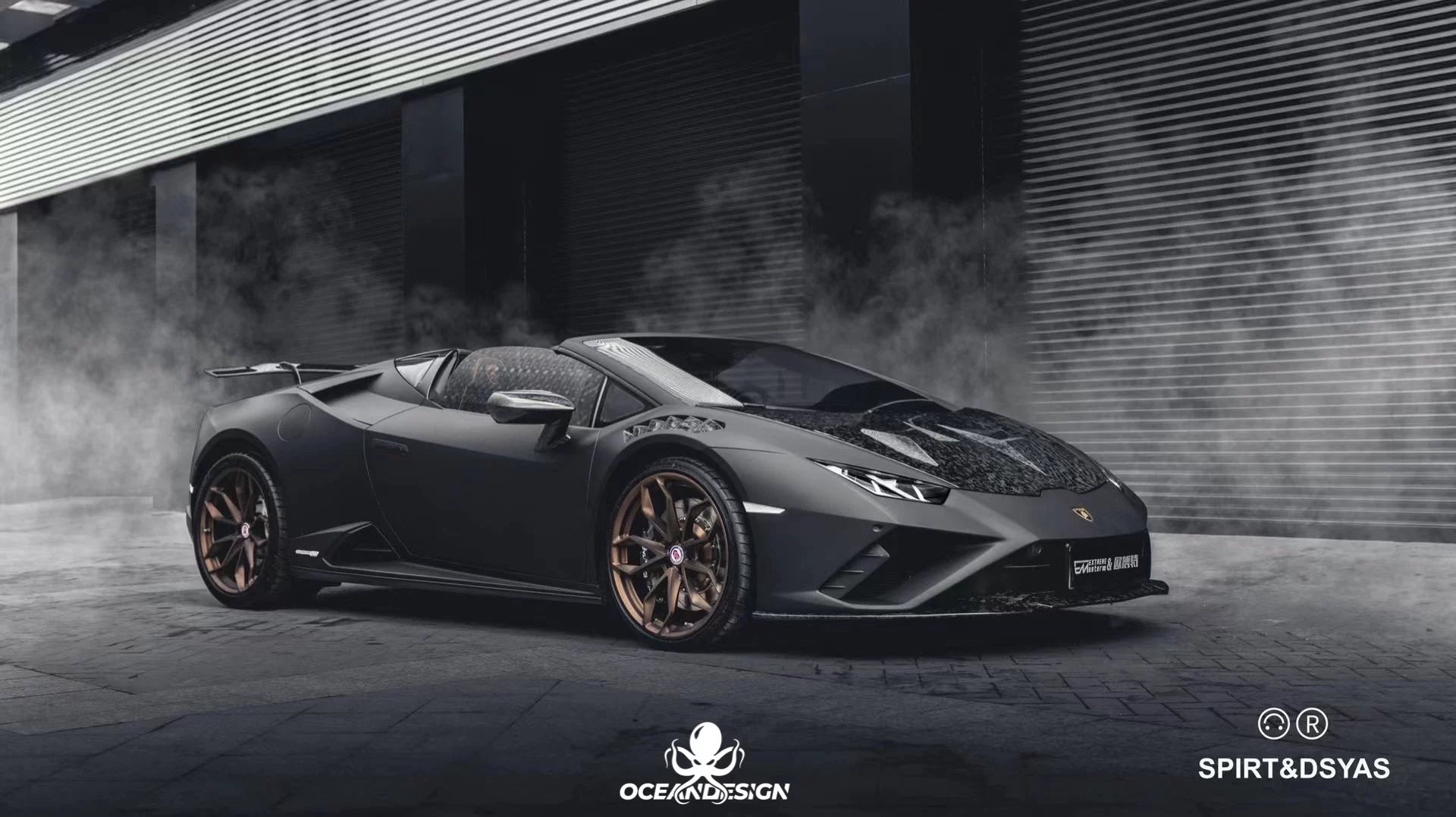 Lamborghini Huracan EVO RWD Novitec N-Style Dry Carbon Fiber Front Lip & Corner Pieces