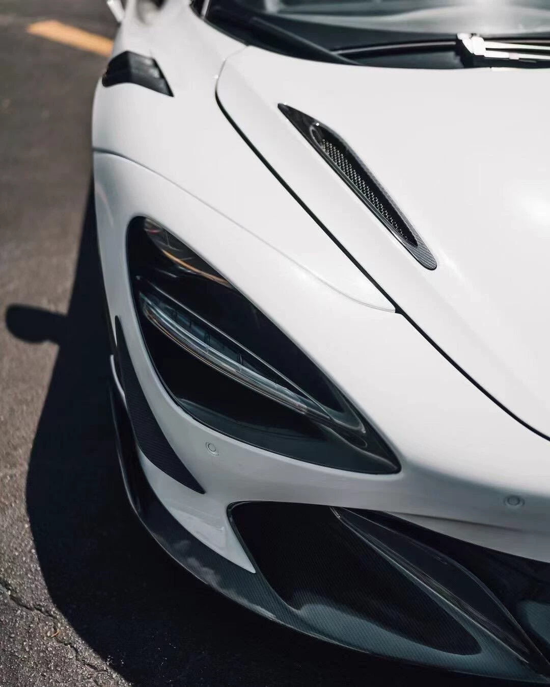 McLaren 720S RYFT-Style Dry Carbon Fiber Aero Kit – Front Lip, Side Skirts, Rear Lip, Wing, Hood