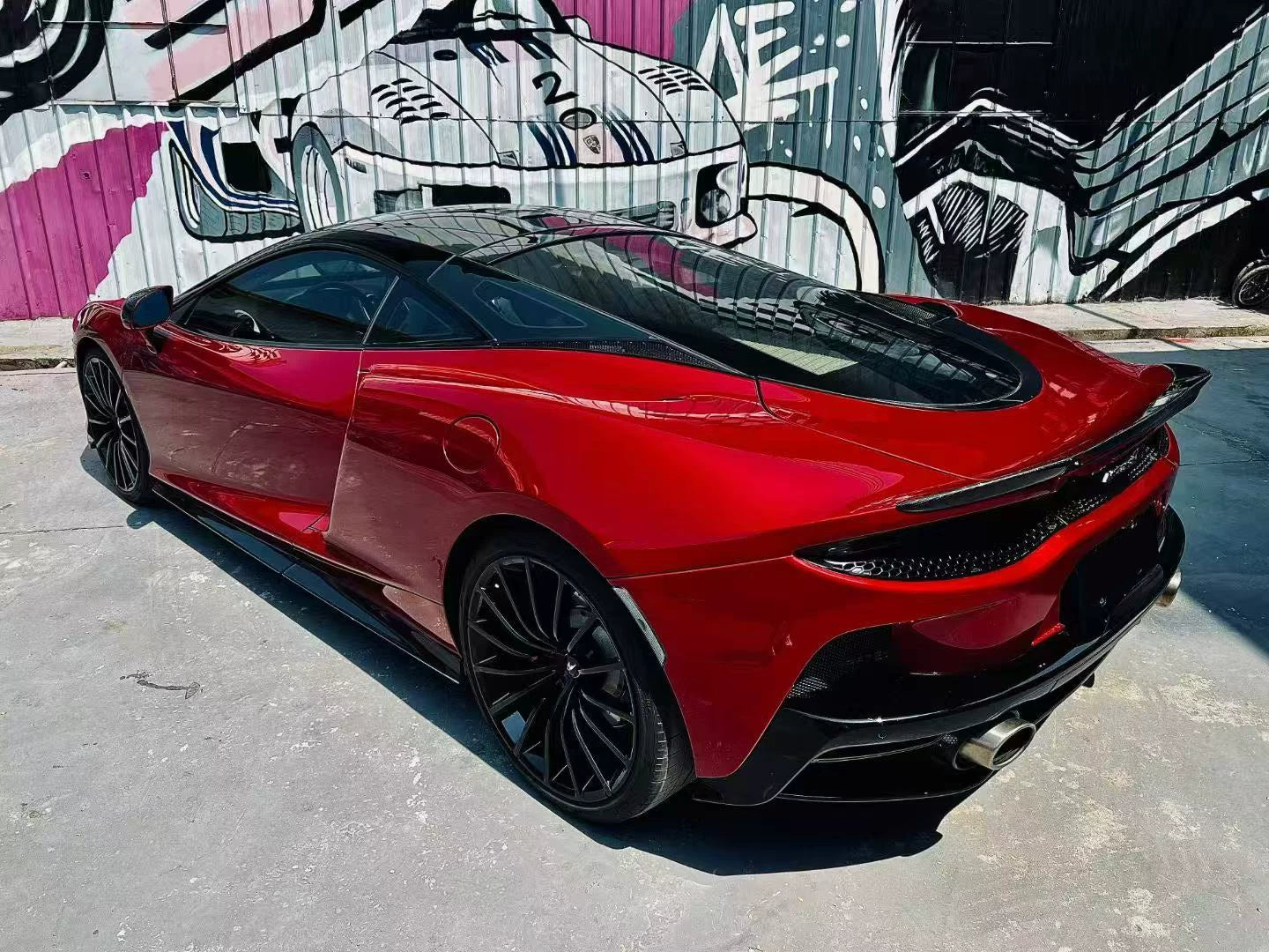 McLaren GT N-Style Dry Carbon Fiber Aero Kit – Front Lip, Side Skirts, Rear Lip, Wing, Fender Trim
