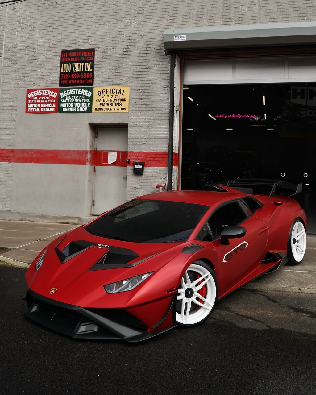 Lamborghini Huracan STO V-Style Dry Carbon Fiber Aero Kit – Front Lip, Side Skirts, Rear Lip, Vents, Canards