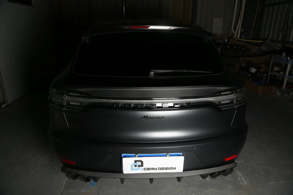 Porsche Macan Techart-Style Carbon Fiber Aero Kit – Front Lip, Side Skirts, Rear Lip, Wing, Front Vents