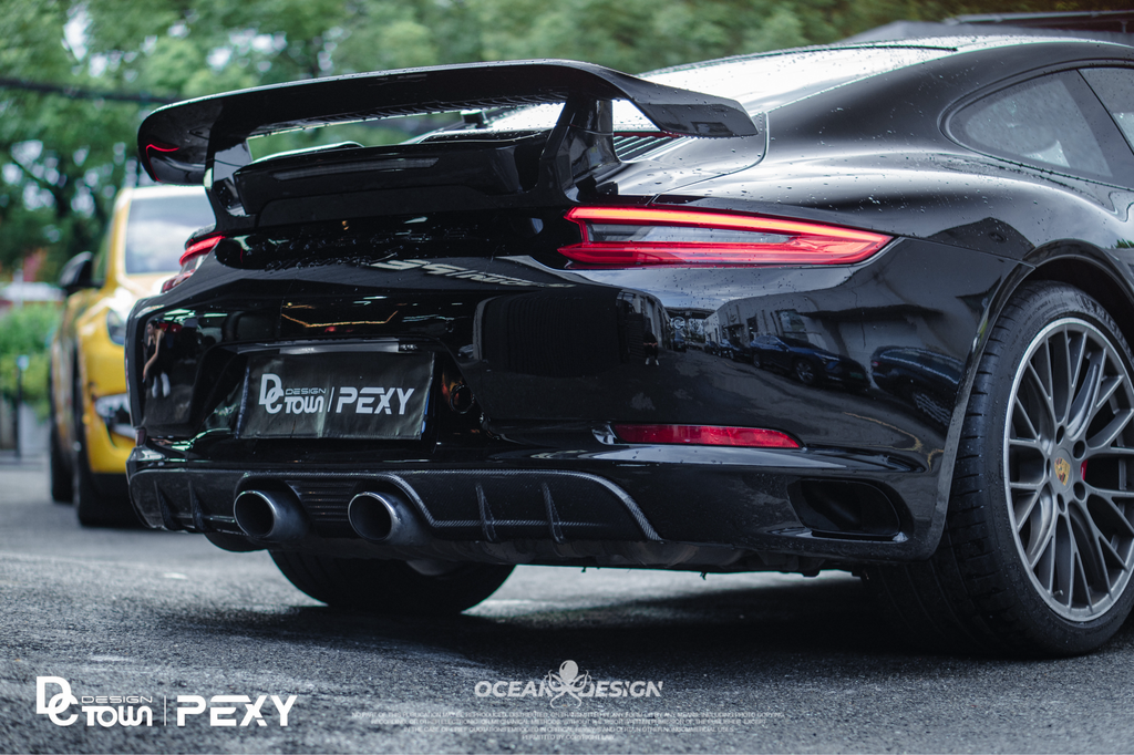 Porsche 911 991.2 Ocean Design-Style Carbon Fiber Aero Kit – Front Lip, Side Skirts, Rear Lip, Wing