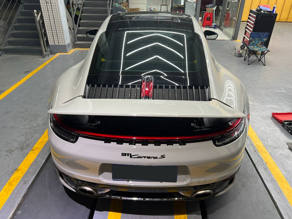 Porsche 911 992.1 Sport Design-Style Dry Carbon Fiber Rear Lip & Wing
