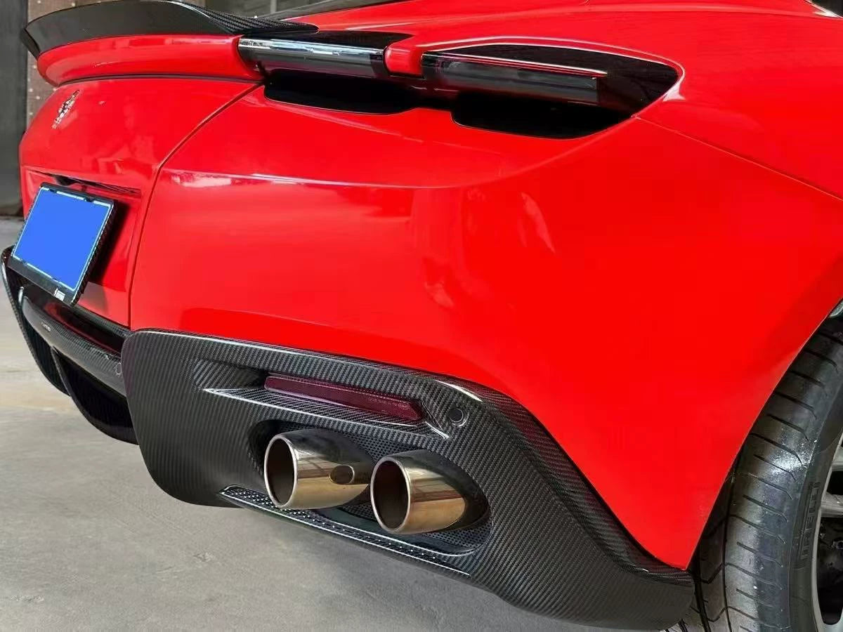 Ferrari Roma N-Style Dry Carbon Fiber Aero Kit – Front Lip, Side Skirts, Rear Lip, Wing