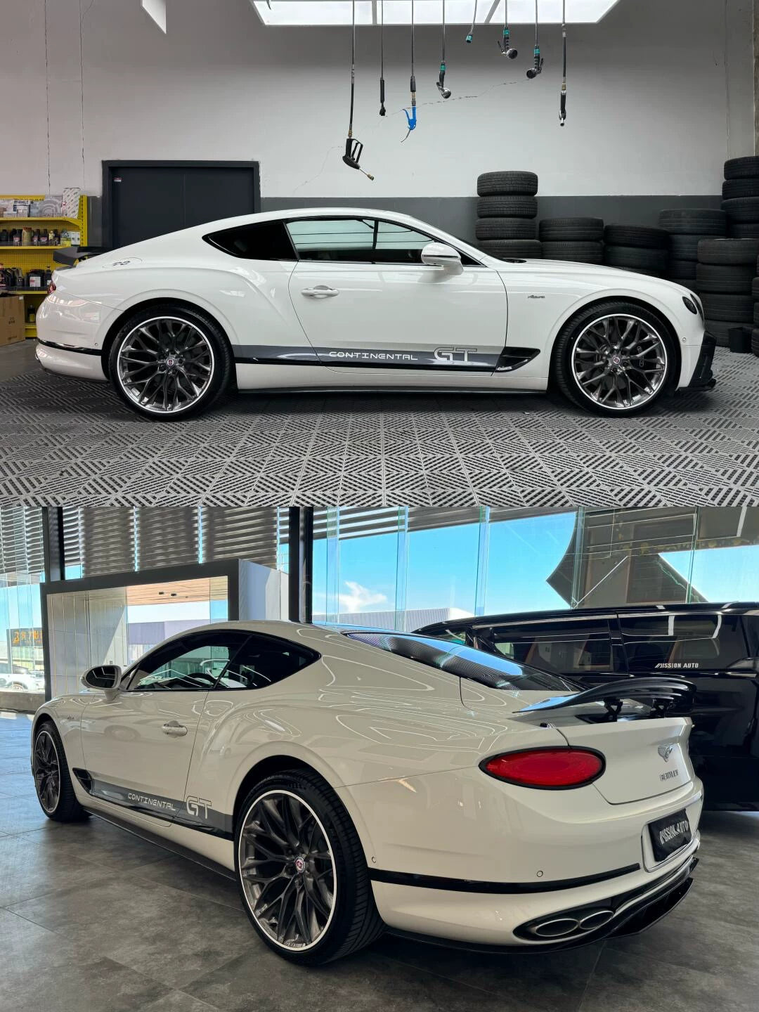 Bentley Continental GT MSY Style Dry Carbon Fiber Half Aero Kit – Front Lip, Side Skirts, Rear Lip, Fender Vents