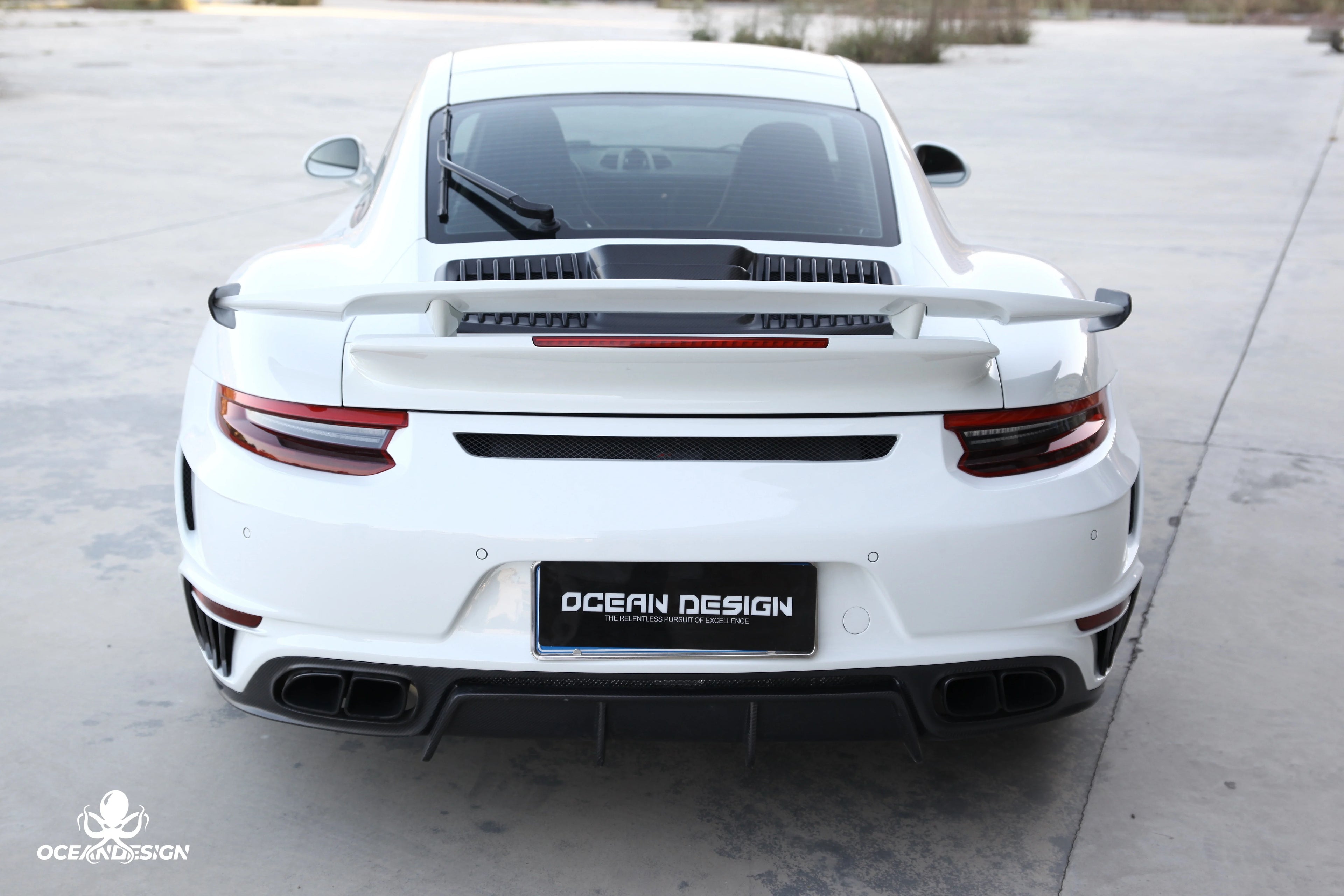 Porsche 911 991 Turbo S Topcar-Style Carbon Fiber Aero Kit – Front & Rear Bumpers, Lip, Wing, Hood
