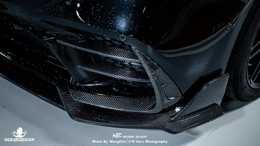 Mercedes-Benz S-Class S450 W223 MSY Style Dry Carbon Fiber Aero Kit – Front Lip, Side Skirts, Rear Lip, Rear Wing, Roof Spoiler, Mirror Covers, Air Vents, Fender Trim
