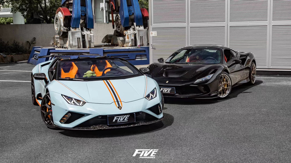 Lamborghini Huracan EVO RWD Novitec N-Style Dry Carbon Fiber Front Lip & Corner Pieces