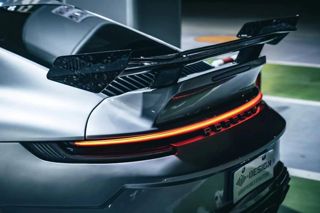 Porsche 911 992.1 Ghost-Style Dry Carbon Fiber Widebody Kit – Front & Rear Bumpers, Fenders, Wing, Hood