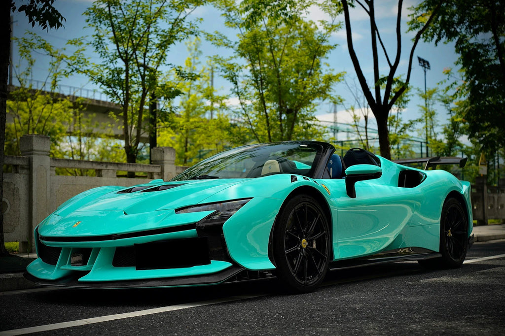Ferrari SF90 XX-Style Dry Carbon Fiber Full Body Kit – Front & Rear Bumpers, Hood, Fenders, Wing