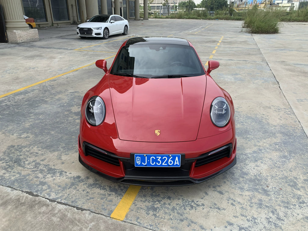 Porsche 911 992.1 Carrera to Turbo S-Style Carbon Fiber Aero Kit – Front Lip, Side Skirts, Rear Lip, Wing