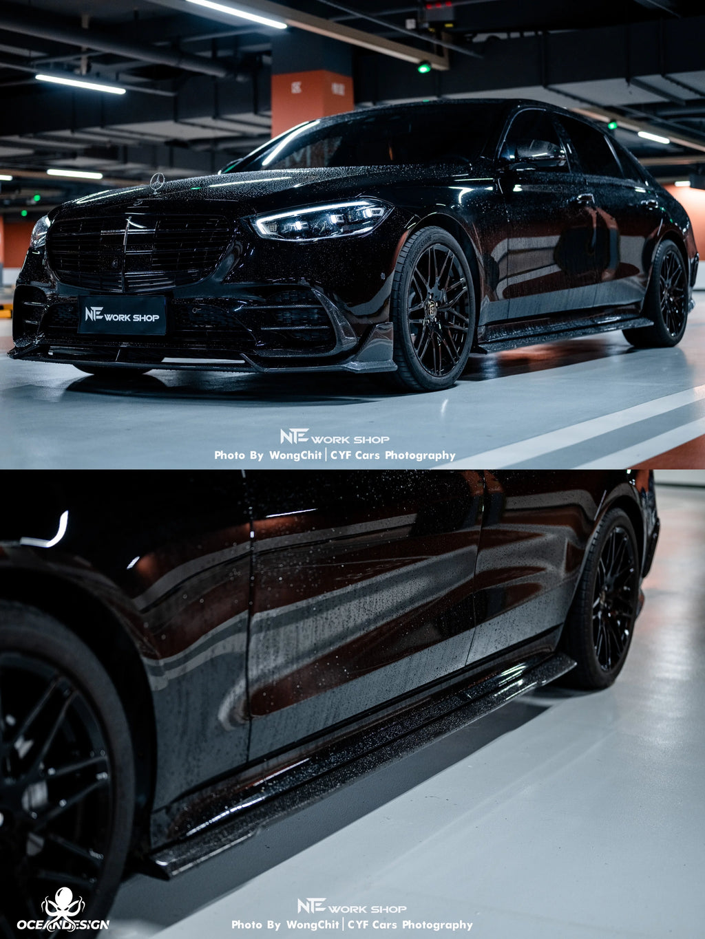 Mercedes-Benz S-Class S450 W223 MSY Style Dry Carbon Fiber Aero Kit – Front Lip, Side Skirts, Rear Lip, Rear Wing, Roof Spoiler, Mirror Covers, Air Vents, Fender Trim