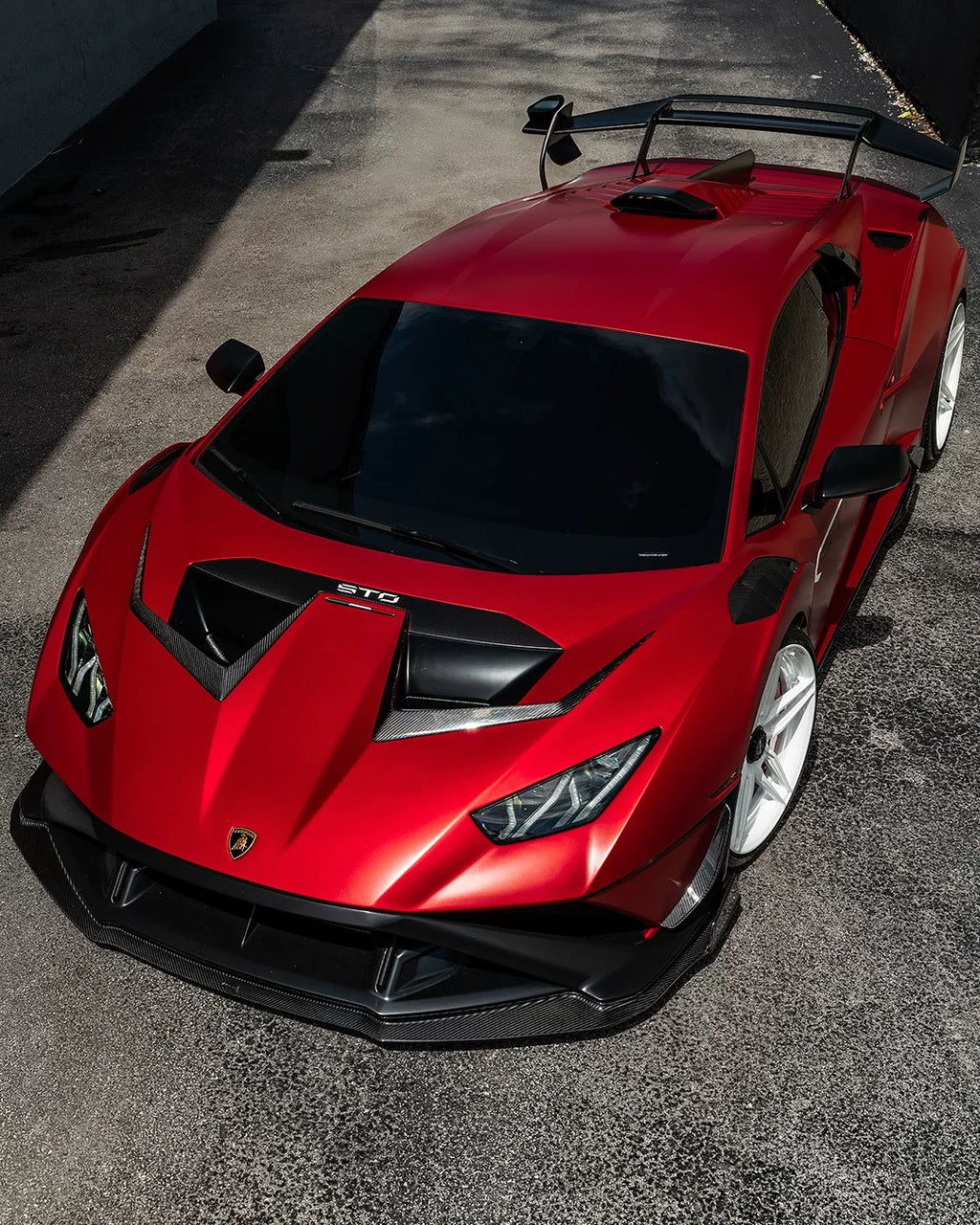 Lamborghini Huracan STO V-Style Dry Carbon Fiber Aero Kit – Front Lip, Side Skirts, Rear Lip, Vents, Canards