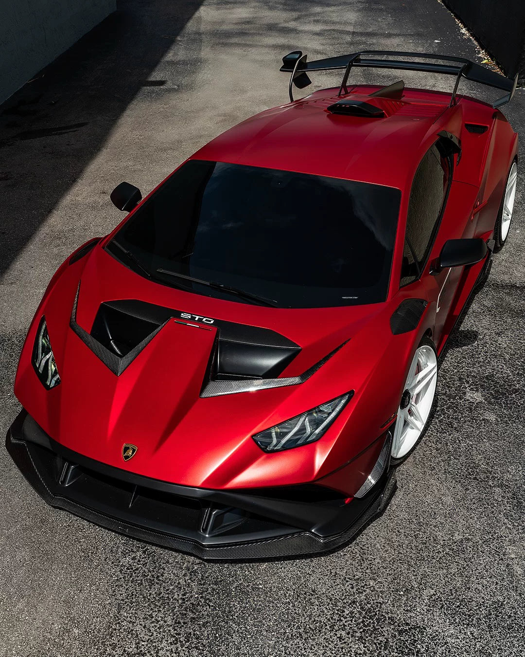 Lamborghini Huracan STO V-Style Dry Carbon Fiber Aero Kit – Front Lip, Side Skirts, Rear Lip, Vents, Canards