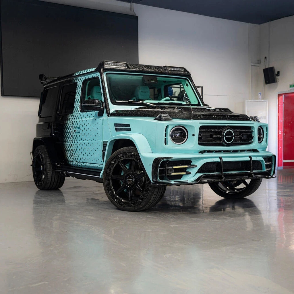 Mercedes-Benz G63 W464/W465 Mansory P920 Style Forged Carbon Fiber Wide Body Kit – Complete Kit, Hood, Wheel Arches, Rear Wing, Roof Light Bar, Spare Tire Cover & Trim