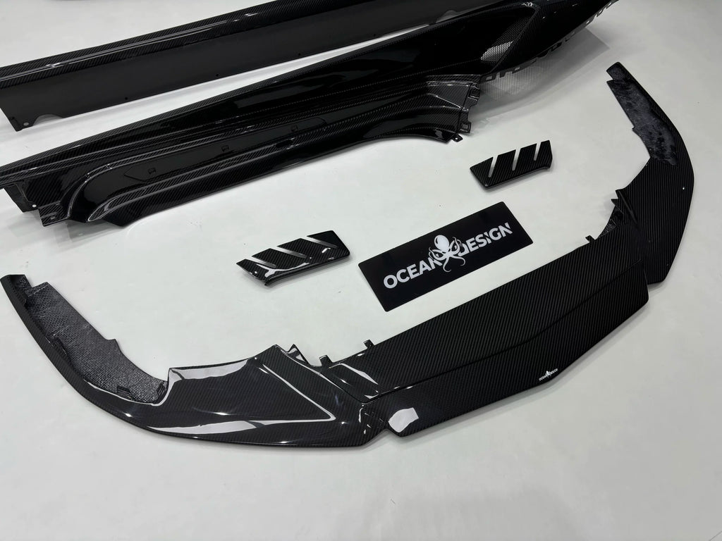 Lamborghini Huracan EVO RWD Novitec N-Style Dry Carbon Fiber Front Lip & Corner Pieces