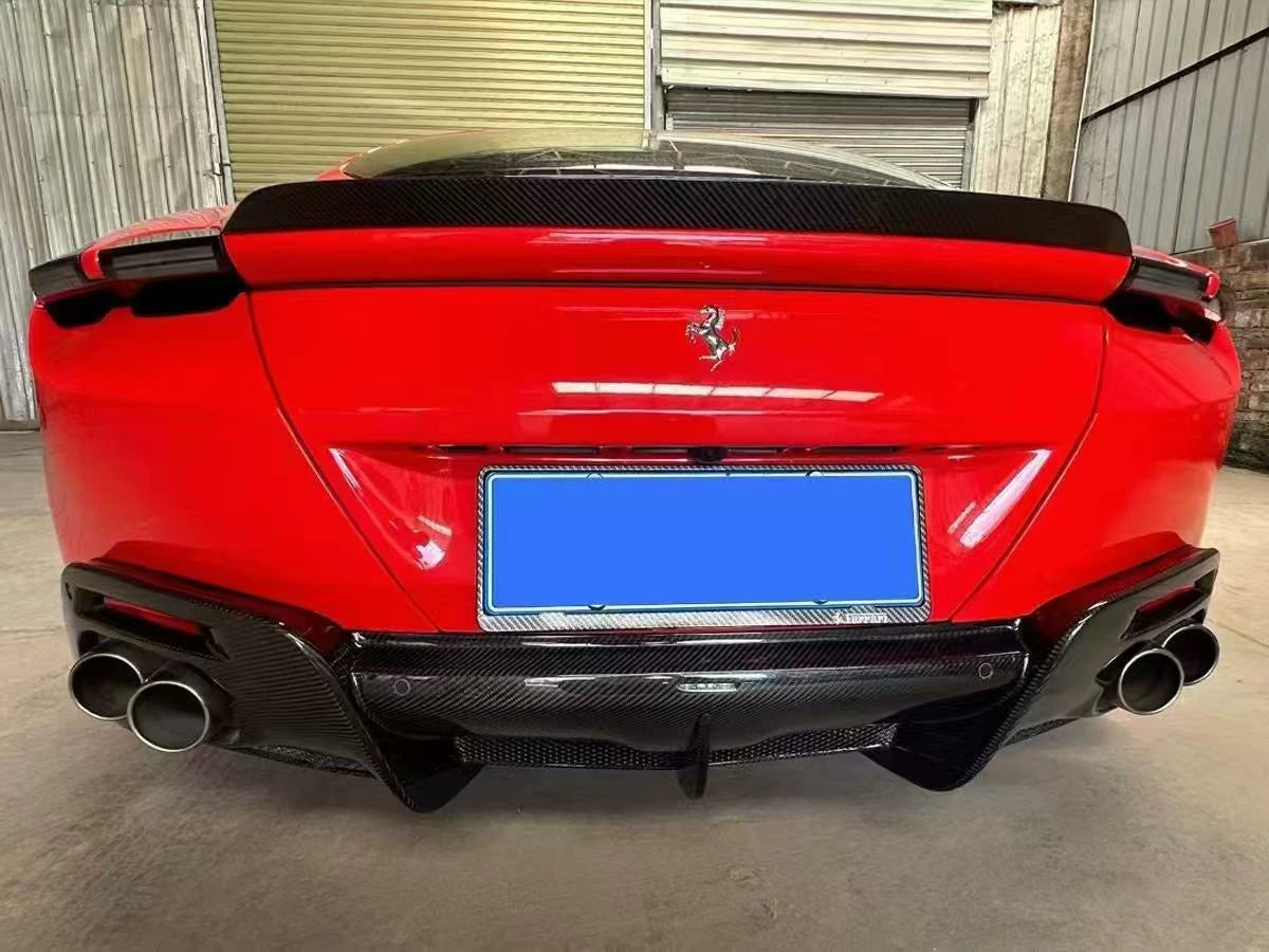 Ferrari Roma N-Style Dry Carbon Fiber Aero Kit – Front Lip, Side Skirts, Rear Lip, Wing