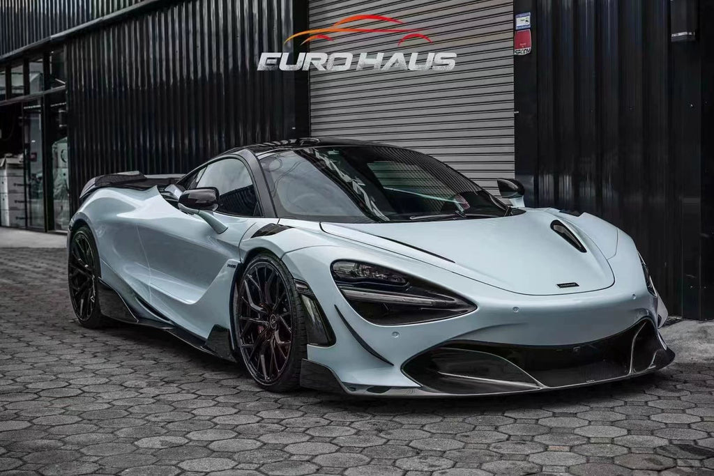 McLaren 720S RYFT-Style Dry Carbon Fiber Aero Kit – Front Lip, Side Skirts, Rear Lip, Wing, Hood