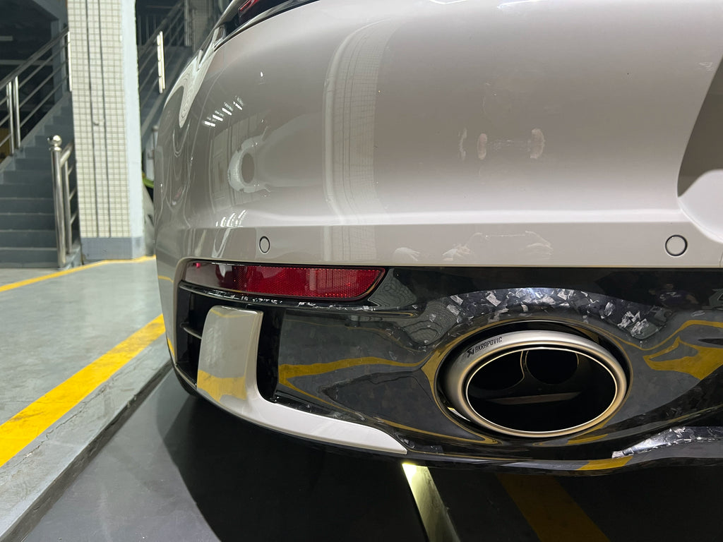 Porsche 911 992.1 Sport Design-Style Dry Carbon Fiber Rear Lip & Wing