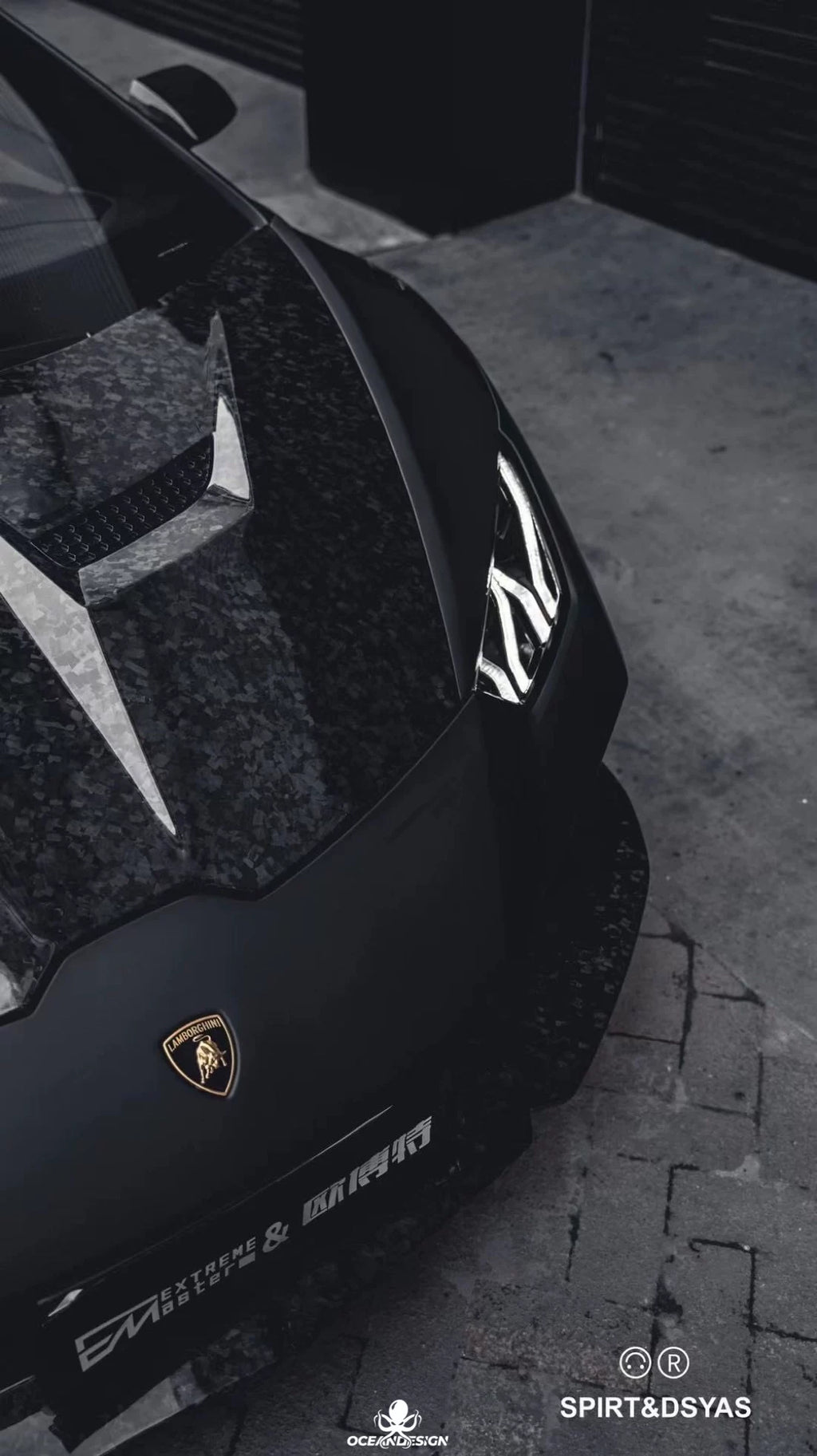 Lamborghini Huracan EVO RWD Novitec N-Style Dry Carbon Fiber Front Lip & Corner Pieces