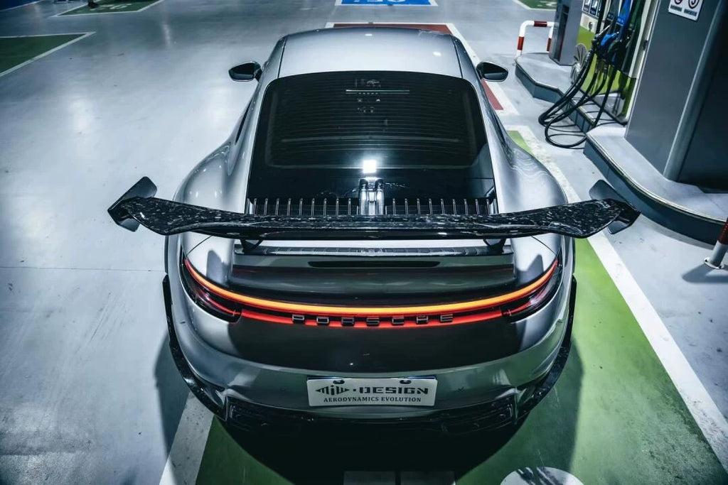 Porsche 911 992.1 Ghost-Style Dry Carbon Fiber Widebody Kit – Front & Rear Bumpers, Fenders, Wing, Hood