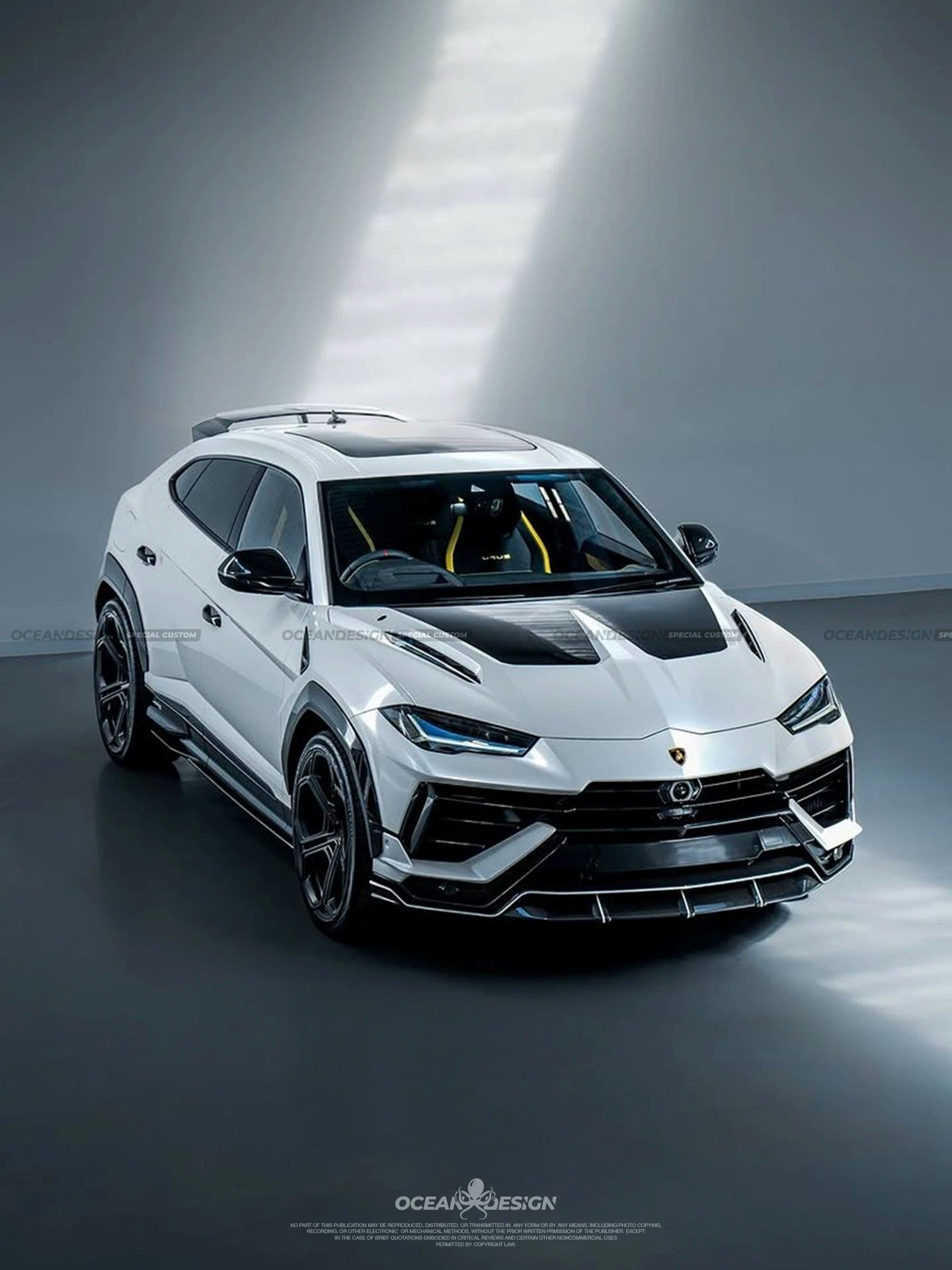 Lamborghini Urus S Ocean Design-Style Dry Carbon Fiber Aero Kit – Front Lip, Side Skirts, Wheel Arches, Hood & More