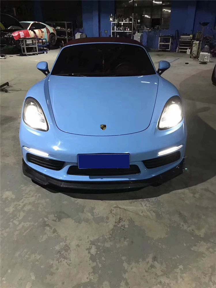 Porsche 718 Boxster Cayman A-Style Carbon Fiber Aero Kit – Front Lip, Side Skirts, Rear Lip, Corner Pieces