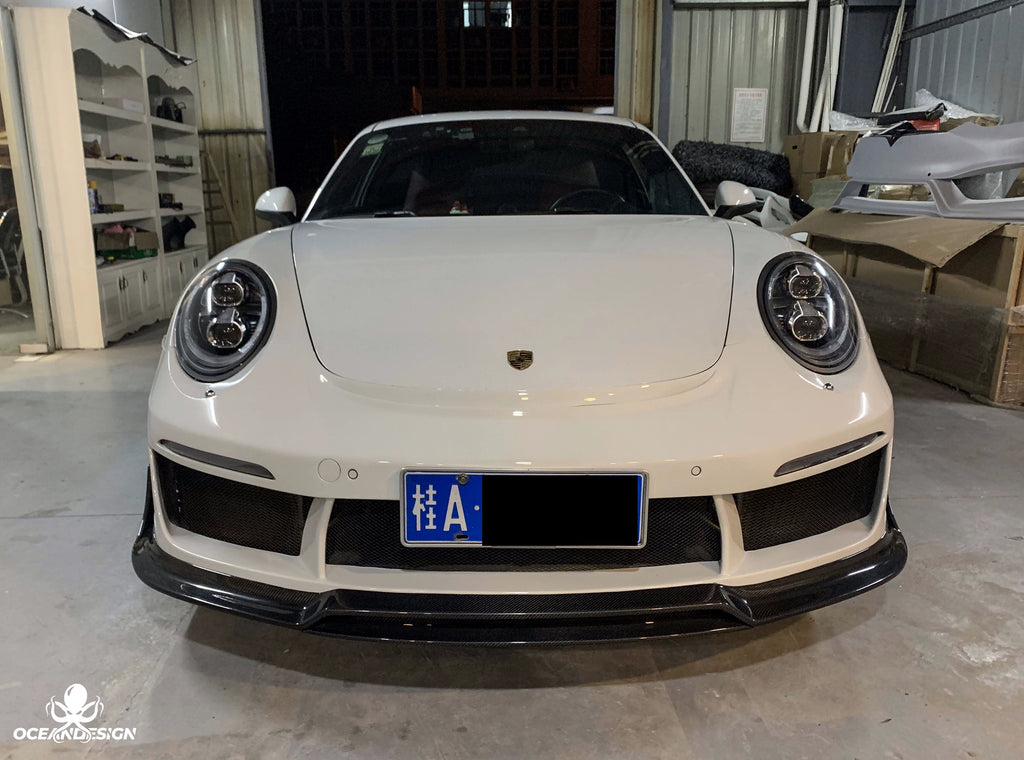 Porsche 911 991.2 Topcar-Style Carbon Fiber Aero Kit – Front & Rear Bumpers, Wing, Engine Cover