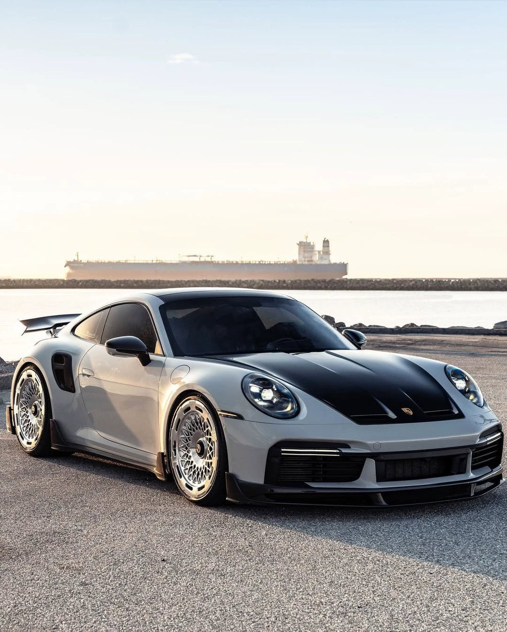 Porsche 911 992.1 Turbo S 9D-Style Dry Carbon Fiber Aero Kit – Front Lip, Hood, Side Skirts, Rear Lip, Wing
