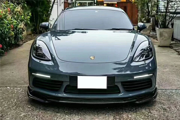 Porsche 718 Boxster Cayman A-Style Carbon Fiber Aero Kit – Front Lip, Side Skirts, Rear Lip, Corner Pieces