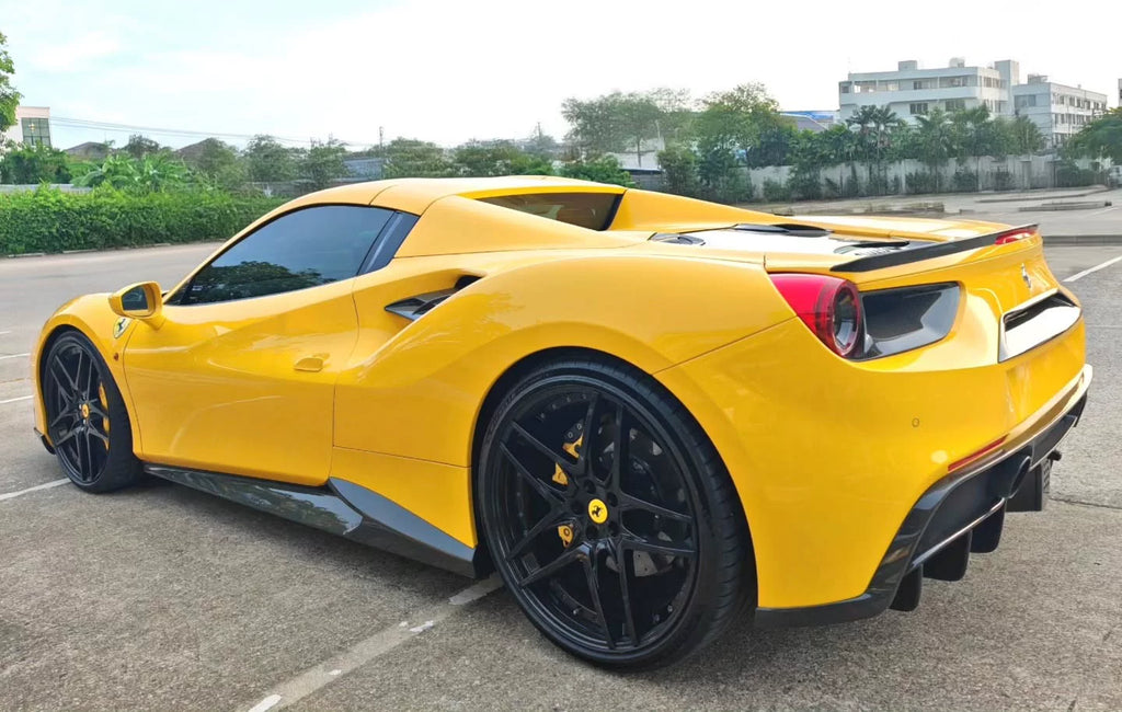 Ferrari 488 GTB Spider N-Style Dry Carbon Fiber Aero Kit – Front Lip, Side Skirts, Rear Lip, Wing & More
